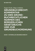Cover: Materielles Grundbuchrecht - De Gruyter