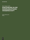 Cover: Einf&uuml;hrung in die Kommunikationswissenschaft. Teil 2 - De Gruyter Saur