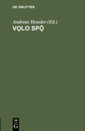Cover: Volo Spo - De Gruyter