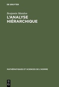 Cover: L'analyse hi&eacute;rarchique - De Gruyter Mouton