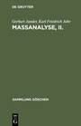 Cover: Ma&szlig;analyse, II. - De Gruyter