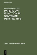 Cover: Papers on functional sentence perspective - De Gruyter Mouton