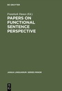 Cover: Papers on functional sentence perspective - De Gruyter Mouton