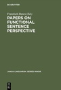Cover: Papers on functional sentence perspective - De Gruyter Mouton