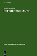 Cover: Referenzsemantik - De Gruyter