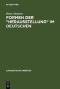 Cover: Formen der "Herausstellung" im Deutschen - De Gruyter