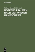 Cover: Notkers Psalmen nach der Wiener Handschrift - De Gruyter