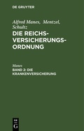 Cover: Die Krankenversicherung - De Gruyter