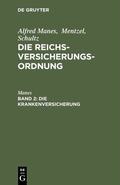 Cover: Die Krankenversicherung - De Gruyter