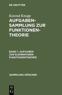 Abbildung von: Aufgaben zur elementaren Funktionentheorie - De Gruyter