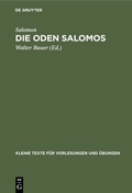 Cover: Die Oden Salomos - De Gruyter