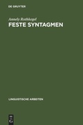 Cover: Feste Syntagmen - De Gruyter