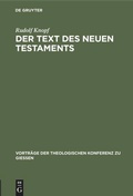 Cover: Der Text des Neuen Testaments - De Gruyter