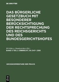 Cover: Das B&uuml;rgerliche Gesetzbuch mit besonderer Ber&uuml;cksichtigung der Rechtsprechung... / Erbrecht, &sect;&sect; 2147- 2385 - De Gruyter