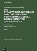 Cover: &sect;&sect; 449 bis 474 - De Gruyter
