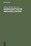 Cover: Germanistische Abhandlungen - De Gruyter Mouton