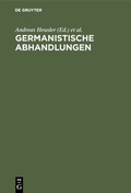 Cover: Germanistische Abhandlungen - De Gruyter Mouton