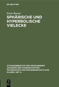 Abbildung von: Sphärische und hyperbolische Vielecke - De Gruyter