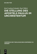 Cover: Die Stellung des Apostels Paulus im Urchristentum - De Gruyter