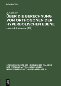 Abbildung von: Über die Berechnung von Orthogonen der hyperbolischen Ebene - De Gruyter
