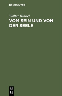 Abbildung von: Vom Sein und von der Seele - De Gruyter