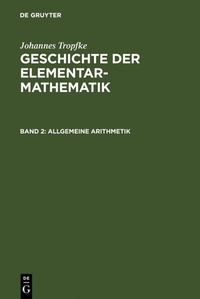 Abbildung von: Allgemeine Arithmetik - De Gruyter