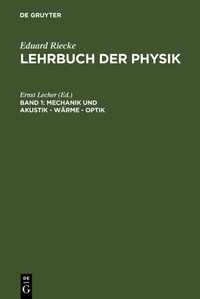 Abbildung von: Mechanik und Akustik - Wärme - Optik - De Gruyter