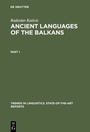 Cover: Ancient Languages of the Balkans - De Gruyter Mouton