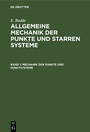 Cover: Mechanik der Punkte und Punktsysteme - De Gruyter