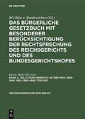 Cover: Familienrecht, &sect;&sect; 1589-1634, 1638-1649, 1664, 1666-1698, 1705-1921 - De Gruyter