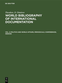 Abbildung von: Politics and world affairs, periodicals, conferences, indexes - De Gruyter