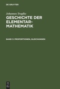 Cover: Proportionen, Gleichungen - De Gruyter