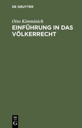 Cover: Einf&uuml;hrung in das V&ouml;lkerrecht - De Gruyter