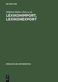 Cover: Lexikonimport, Lexikonexport - De Gruyter