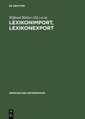 Cover: Lexikonimport, Lexikonexport - De Gruyter