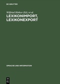 Cover: Lexikonimport, Lexikonexport - De Gruyter