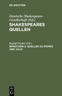 Cover: Quellen zu Romeo und Julia - De Gruyter