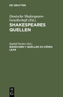 Cover: Quellen zu König Lear - De Gruyter