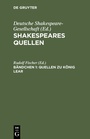 Cover: Quellen zu König Lear - De Gruyter