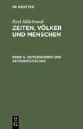 Cover: Zeitgenossen und Zeitgen&ouml;ssisches - De Gruyter