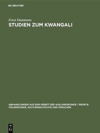 Abbildung von: Studien zum Kwangali - De Gruyter