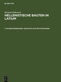 Cover: Baubeschreibungen. Geschichtliche Erl&auml;uterungen - De Gruyter