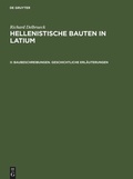Cover: Baubeschreibungen. Geschichtliche Erl&auml;uterungen - De Gruyter