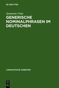 Cover: Generische Nominalphrasen im Deutschen - De Gruyter