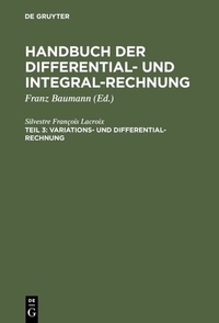Abbildung von: Variations- und Differential- Rechnung - De Gruyter