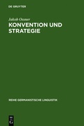 Cover: Konvention und Strategie - De Gruyter