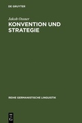 Cover: Konvention und Strategie - De Gruyter