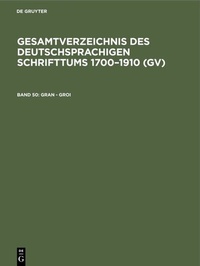 Abbildung von: Gran - Groi - De Gruyter Saur