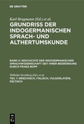 Cover: Griechisch, Italisch, Vulg&auml;rlatein, Keltisch - De Gruyter Mouton