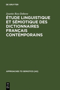 Abbildung von: Étude linguistique et sémiotique des dictionnaires français contemporains - De Gruyter Mouton